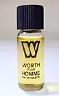WORTH HOMME ✿ VTG Mini Eau Toilette VIAL SAMPLE Miniature Perfume 2,5ml = 0,08oz