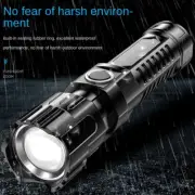 Super Bright Tactical Flashlight LED Zoomable Emergency Flashlight Rechargeable