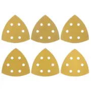 6 Holes Triangle Detail Sandpaper Pad Set, 60/80/120/180/240/400 Grits