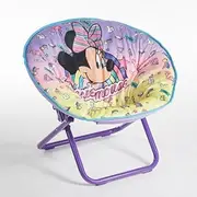 Idea Nuova Disney Minnie Mouse Toddler 19" Folding Saucer™ Chair, Portable Fun Character Design, Ages 3+