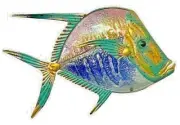 Dory Fish metal & glass wall art sea life decor