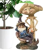 Mushroom Garden Decor,Garden Gnome With Mushroom Statues Outside Decor | Fairy Garden Gnomes Figurine Lawn Ornament, Colorful Outdoor Garden Decoration For Yard Art