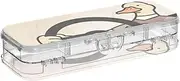 Yoogain Cute Animal Driving Car Clear Pencils Box 2 Layer Hard Pens Cases For Craft Art With Snap Lid