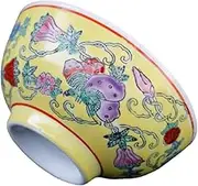 ZQLBDBF Ramen Bowl,Soup Bowl, Chinese Ancient Palace Style Porcelain Rice Bowl,Ceramic Bowl,Soup Bowl11.5cm 4.5in Goods Hand-Painted Pastel-One Color
