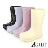 在飛比找遠傳friDay購物優惠-【Pretty】女 雨靴 雨鞋 防水靴 防水鞋 中筒 寬楦