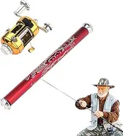 Telescopic Fishing Rod,Small Pen Fishing Pole - Fish Pole, Folding Angling Gear for Kids, Family, Friends, Home, Outdoor Travel