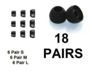 silicone ear tips for Denon earbuds Small, Medium, Large replacements