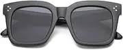 [HAOMAO] Square Big Frame Uv400 Gradient Sunglasses For Women And Men For Fishing Driving Multi Black