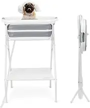 beberoad Pet Dog Booster Bath Elevated Dog Bathing Tub Washing Station for Grooming, Collapsible Foldable Portable Shower Bathtub for Small Dogs Cats Pet, Indoor and Outdoor
