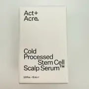 Act + Acre Cold Processed Stem Cell Scalp Serum .5oz Hair Growth Thickening NIB