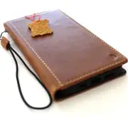 Genuine Leather case for Iphone 14 13 12 11 Pro Max Wallet Book Xr Xs 8+ SE Tan