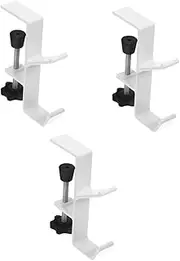 STOBOK 3pcs Desk Bag Hook Anti-Slip Metal Schoolbag Holder Movable Purse Hanger for Table Desk Hook for Bag