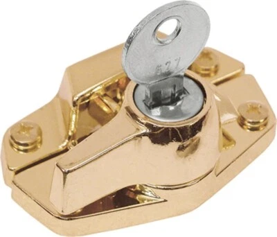 NEW PRIME LINE U 9927 BRIGHT BRASS LOCKABLE SASH WINDOW DEFENDER LOCK 0767707