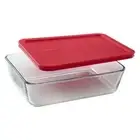 Pyrex Simply Store 6 Cup Rectangular Glass Food Storage Container with Lid
