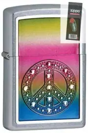 Zippo 24898 peace for all Lighter + FLINT PACK