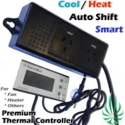 2x Smart Thermostat Temperature Controller For Heater Fan Hydroponic Grow Tent