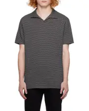 geometric-print polo shirt XS Black