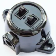 Double Light AC switch single wall mount Light Old Fashion black 250V 10A