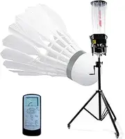 Intelligent Shuttlecock Machine, Automatic Badminton Practice Machine, Rechargable Professional Badminton Trainer with Remote Control, 1.5-8s/ball for Serving Frequency