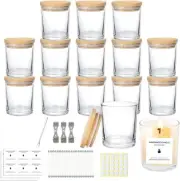 15Pack Candle Jars for Making Candles 7Oz Thick Glass Candle Jars Empty Bulk