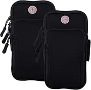 2Pack Phone Armband for Running,Cell Phone Holder Arm Band Case for iPhone 11 Pro Max/11 Pro/11/Xs Max/Xr/X/Xs/8 Plus/7,Waterproof Phone Pouch for iPhone Running Armband,Samsung Galaxy S9/S10