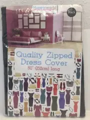 Hangerworld Quality Zipped Breathable Dress Cover 60" Long Black