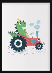 [Namly Design] Poster - Dino in Tractor