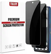 [TQLGY] Privacy Screen Protector for Nothing Phone 3a/3a Pro/CMF Phone 2 Pro 6.77-Inch, Anti-Spy 9H Tempered Glass, Fingerprint ID Compatible, Anti-Scratch, Bubble-Free, 2-Pack