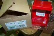 nib edwards p-039250 red fire alarm station wall box