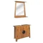 Bathroom Vanity Cabinet Basin Sink Shelf Storage Cupboard Solid Pine Wood
