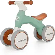 Maydolly Children's Balance Bike from 1 Year, Balance Bike Toy for 12-36 Months Baby, First Bicycle Without Pedal with 4 Wheels, Toddlers' First Birthday Gift, Baby Toy 1 Year