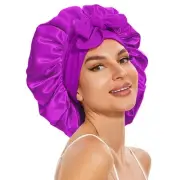 Large Silk Bonnet for Sleeping, Satin Bonnet Hair Bonnet for Sleeping for Wom...
