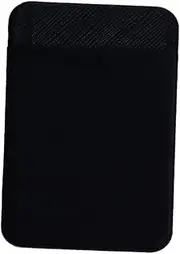 LIFKICH Adhesive Phone Wallet Black PU Leather Stick Holder for Easy Access to Credit Cards and Cash Durable Non Sticky Lightweight Design for Everyday Use