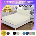 1800TC Soft Deep Fitted Sheet Set Pillowcases Single/Double/Queen/King/KS Bed AU