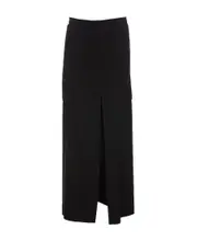 elasticated-waist cargo-pocket skirt S Black