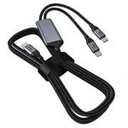 3.2FT USB-C Splitter for Oculus Quest 2 Quest 1 Meta Quest 3 Virtual Headset