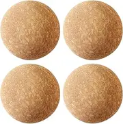 Keadic 4 Pcs Wooden Ball Bottle Plug Stoppers Set Natural Soft Reusable Wood Cork Plugs Replacement for Wine Decanter Carafe Bottle (2.4 Inch/ 6.1 cm)
