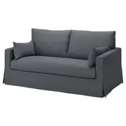 HYLTARP 2-seat sofa-bed, Gransel grey