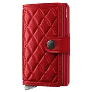 Secrid Premium Miniwallet Compact RFID Wallet - Emboss Diamond Red