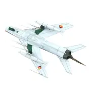 20cm Diecast Alloy 1/72 Scale East German Air Force MIG-19PM Fighter Model