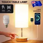 Bedside Lamp Touch Control Table Lamp with USB A Charging Ports 3-Way Dimmable