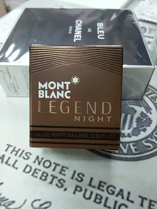 香親香愛～～Mont Blanc 萬寶龍傳奇紳夜男香 4.5ml, Legend Night