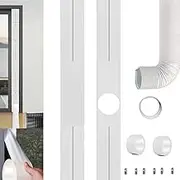 tBesme Portable Air Conditioner Sliding Door Seal Kit with 5.9” Exhaust Hose & Coulper,Universal Adjustable Sliding Window Seal Vent Kit Plate for Portable A/C Unit Suitable for 5.9”/15cm AC & Dryer