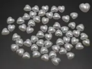 1000 Acrylic Half Pearl FlatBack Heart Bead 6X6mm Scrapbook Craft Colour Choice