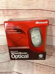 Microsoft Wheel Mouse Optical Mouse: PC/MAC USB PS2 (Brand New)