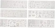 BIUDECO 6pcs Halloween Nail Stamping Plates Nail Painting Templates Nail Art Stencil Set Patterns