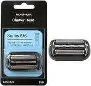 Advanced Version 53B Shaver Head Replacement for Bra-un 5 Series 6 Series Shavers, Electric Shaver Head Replacement Foil and Cutter for 5020s, 5018s, 5050cs, 6020s, 50-R1000s 50-B1300s 50-B7000cc