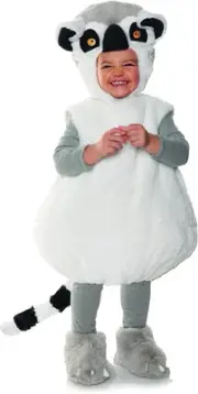 UNDERWRAPS Toddler's Ring Tail Lemur Plush Belly Babies Costume