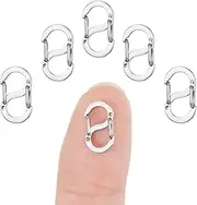 GEEHUA Bracelets Lobster Clasp with Double Opening, Stainless Steel Necklaces, Bracelet Shortener, Clasps for Bracelets, Clasps for Necklaces Clip, Bracelet Clasps (Silver)