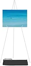Easels Tripod Collapsible Display Stand 5.5ft Catalogues Holder Displaying for Exhibitions Galleries Wedding (White)